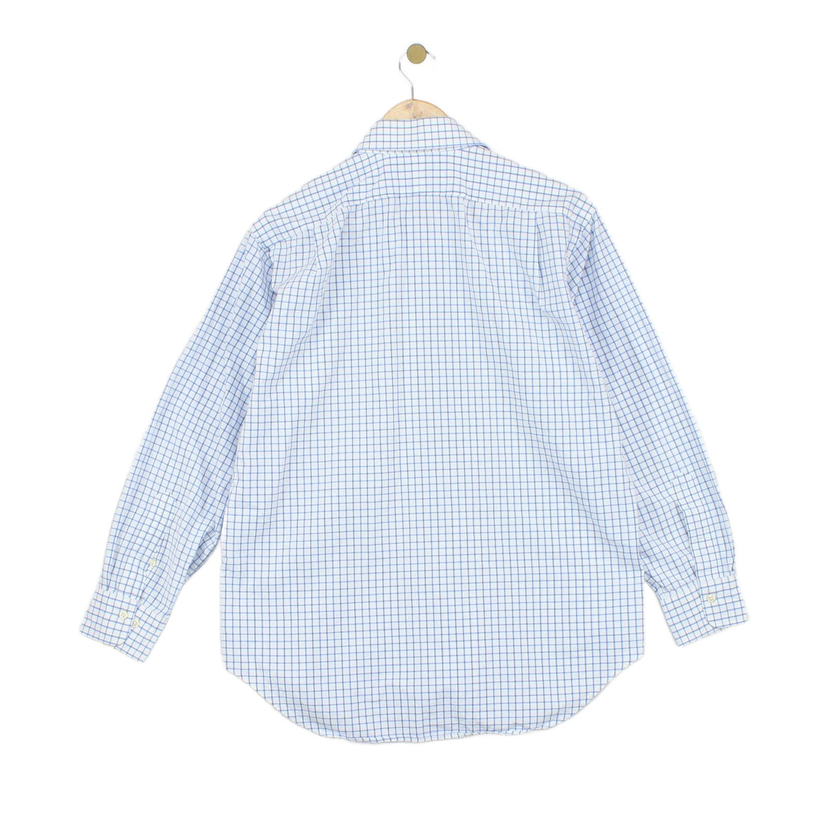 Mens Check Shirt Long Sleeve Cotton