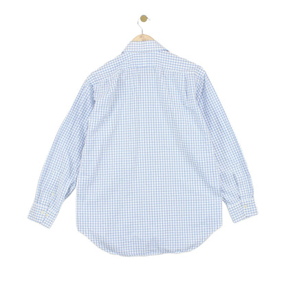Mens Check Shirt Long Sleeve Cotton