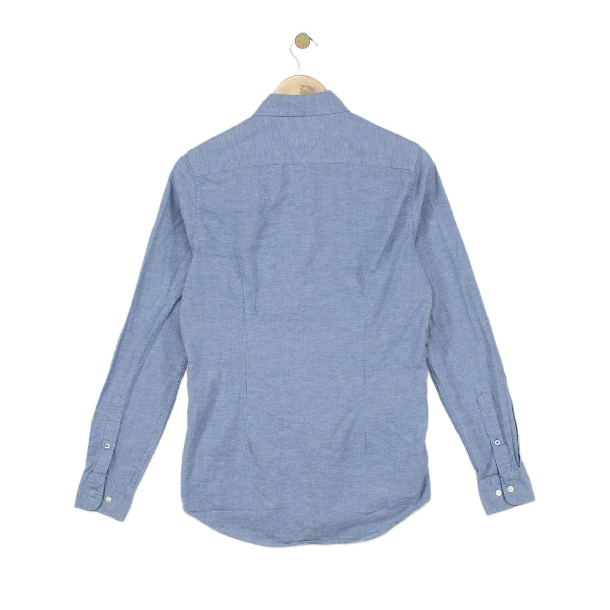 Mens Shirt Slim Fit Stretch Button Down
