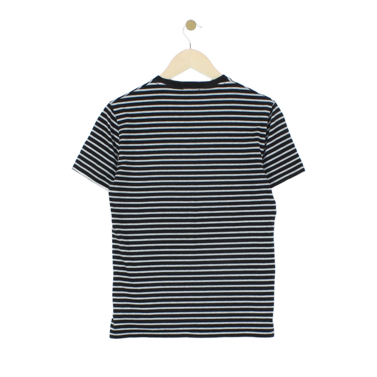 Mens Striped T-Shirt Short Sleeve Slim Fit