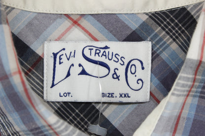 Mens Plaid Shirt Snap Short Sleeve Button Up
