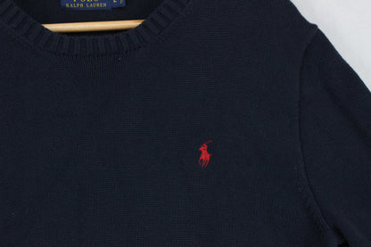 Mens Jumper Knit Embroidered Long Sleeve