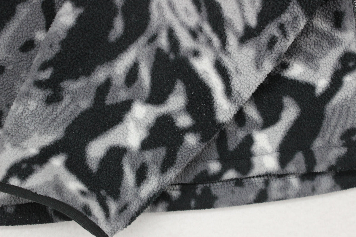 Mens 1/4 Zip Fleece Outdoor Printed Camo