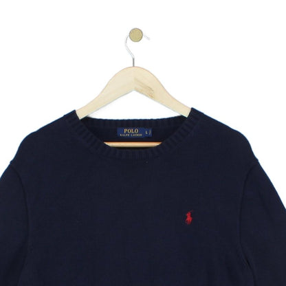 Mens Jumper Knit Embroidered Long Sleeve