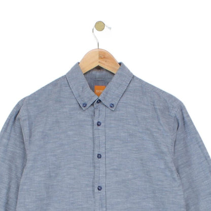 Mens Oxford Shirt Slim Fit Button Up Long Sleeve