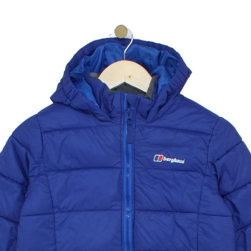 Boys Quilted Jacket Hooded Full Zip Outdoor