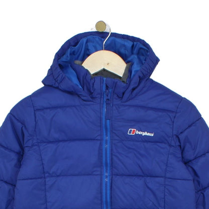 Boys Quilted Jacket Hooded Full Zip Outdoor