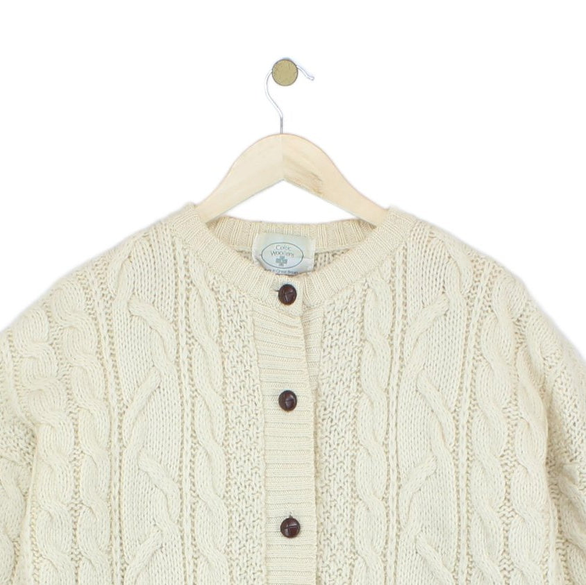 Womens Cable Knit Cardigan Oversized Fit