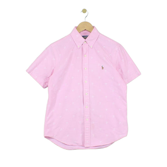 Mens Patterned Shirt Classic Fit Short Sleeve