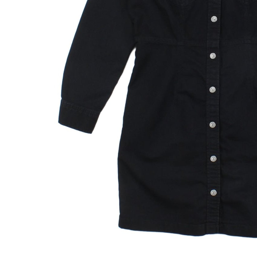 Womens Denim Dress Shirt Button Down Long Sleeve