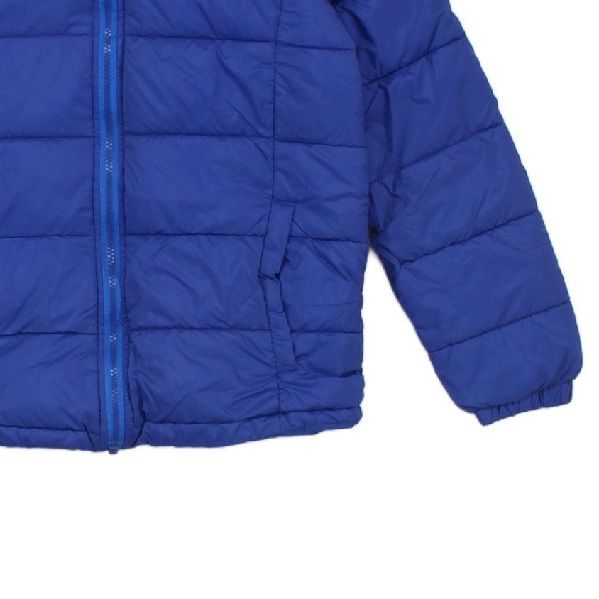 Boys Quilted Jacket Hooded Full Zip Outdoor