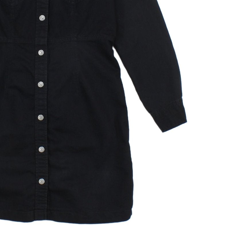 Womens Denim Dress Shirt Button Down Long Sleeve