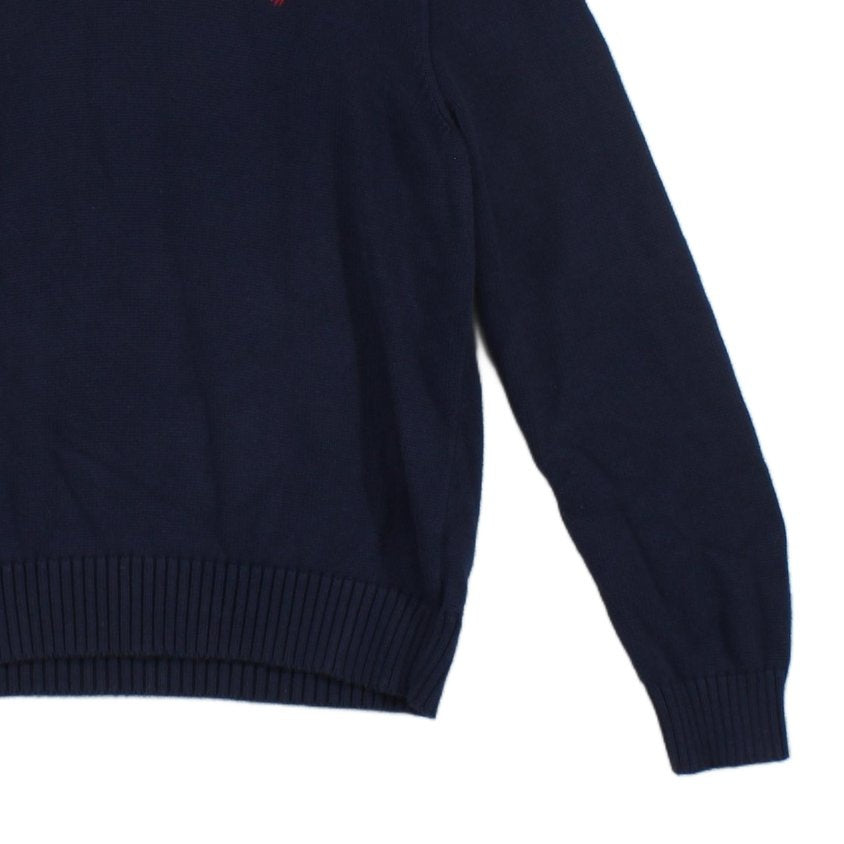 Mens Jumper Knit Embroidered Long Sleeve