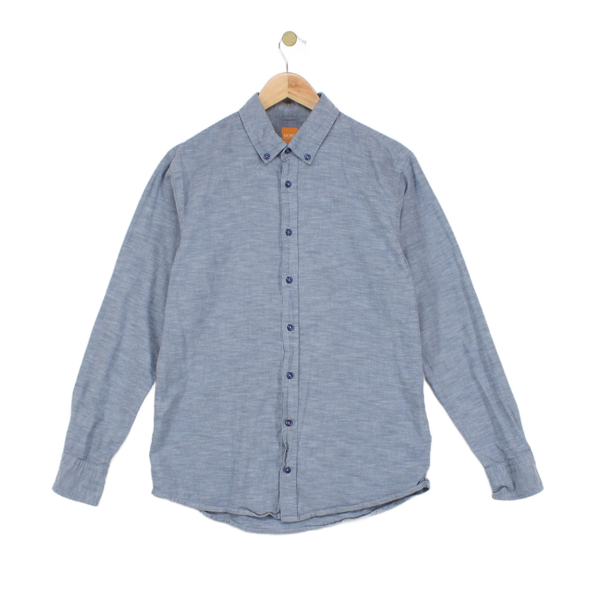 Mens Oxford Shirt Slim Fit Button Up Long Sleeve