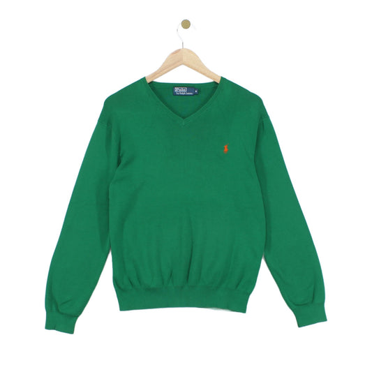 Mens V-Neck Jumper Pullover Cotton