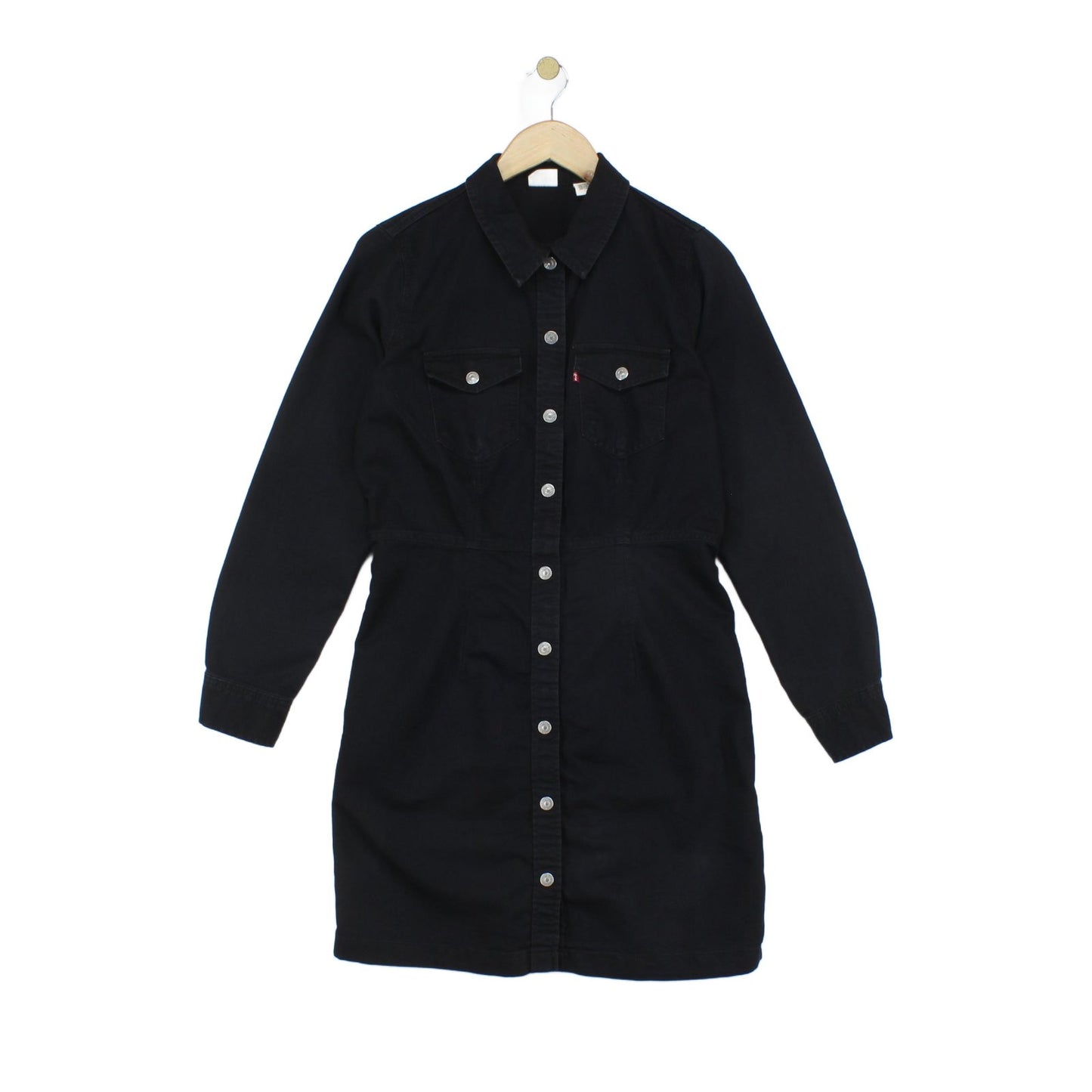 Womens Denim Dress Shirt Button Down Long Sleeve