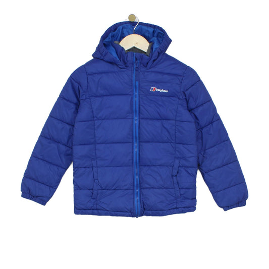 Boys Quilted Jacket Hooded Full Zip Outdoor
