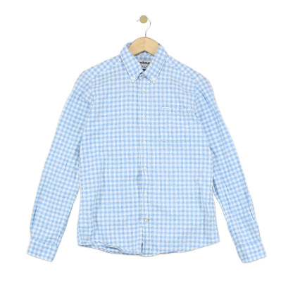 Mens Shirt Tailored Fit Long Sleeve Check