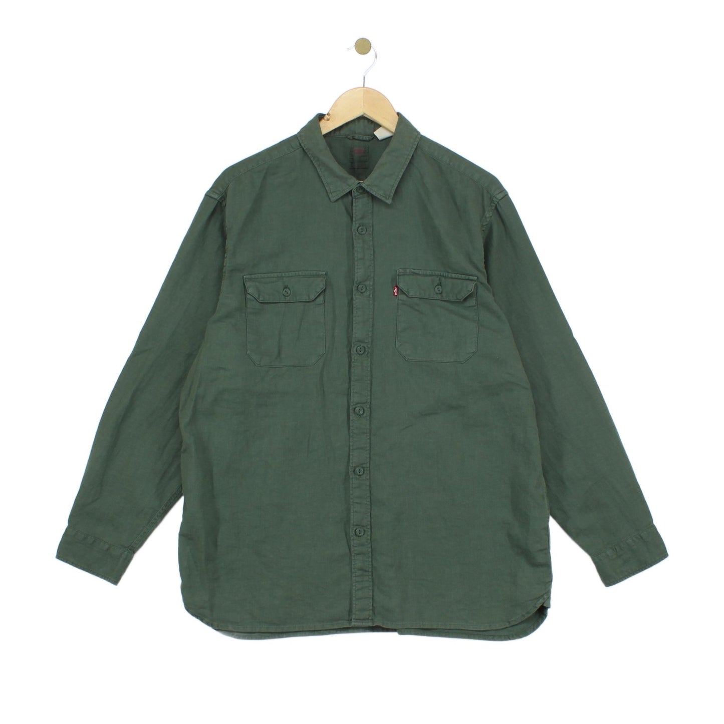 Mens Shirt Button Up Long Sleeve Relaxed Fit
