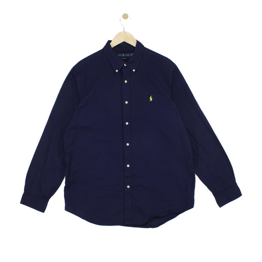Mens Shirt Classic Fit Long Sleeve Button Up