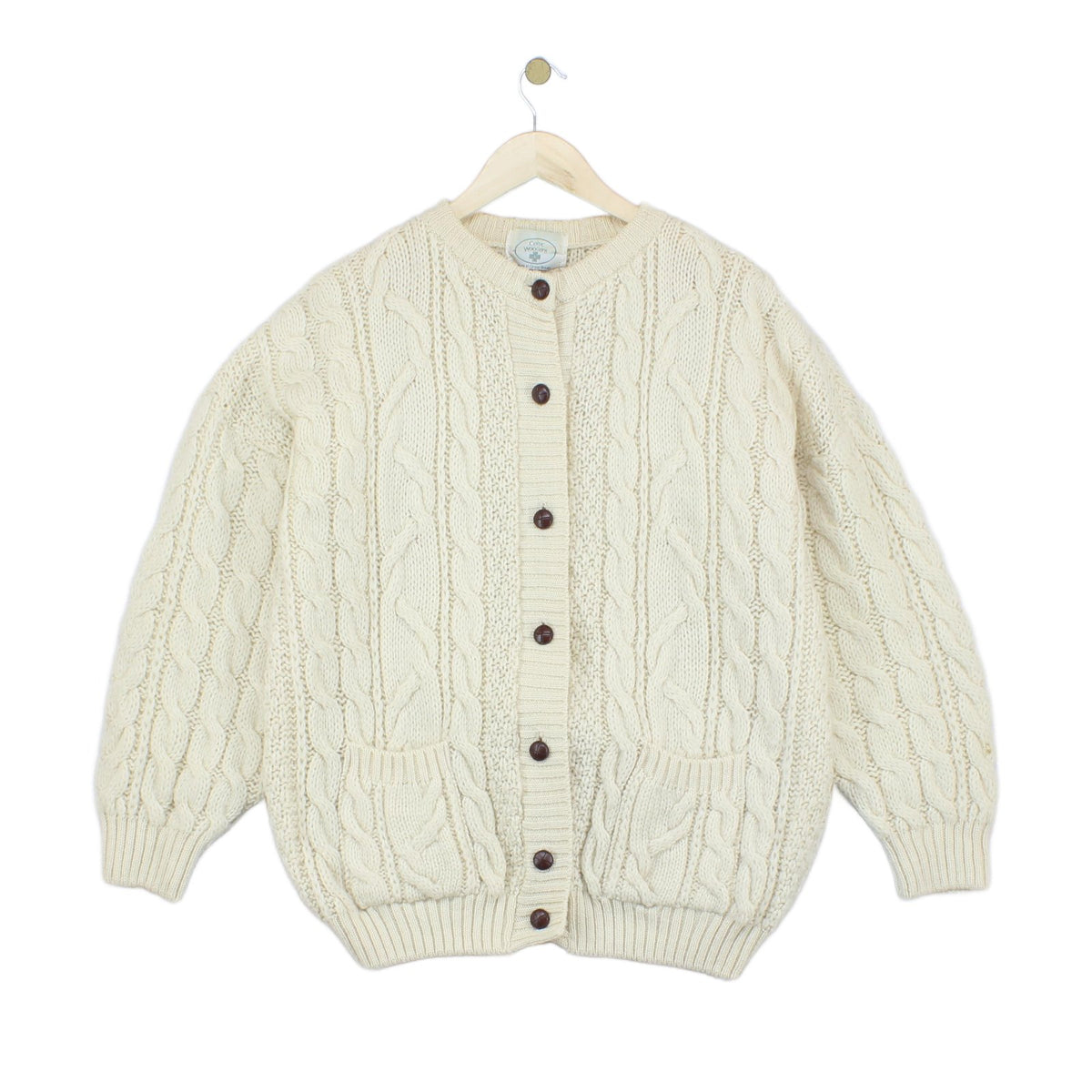 Womens Cable Knit Cardigan Oversized Fit