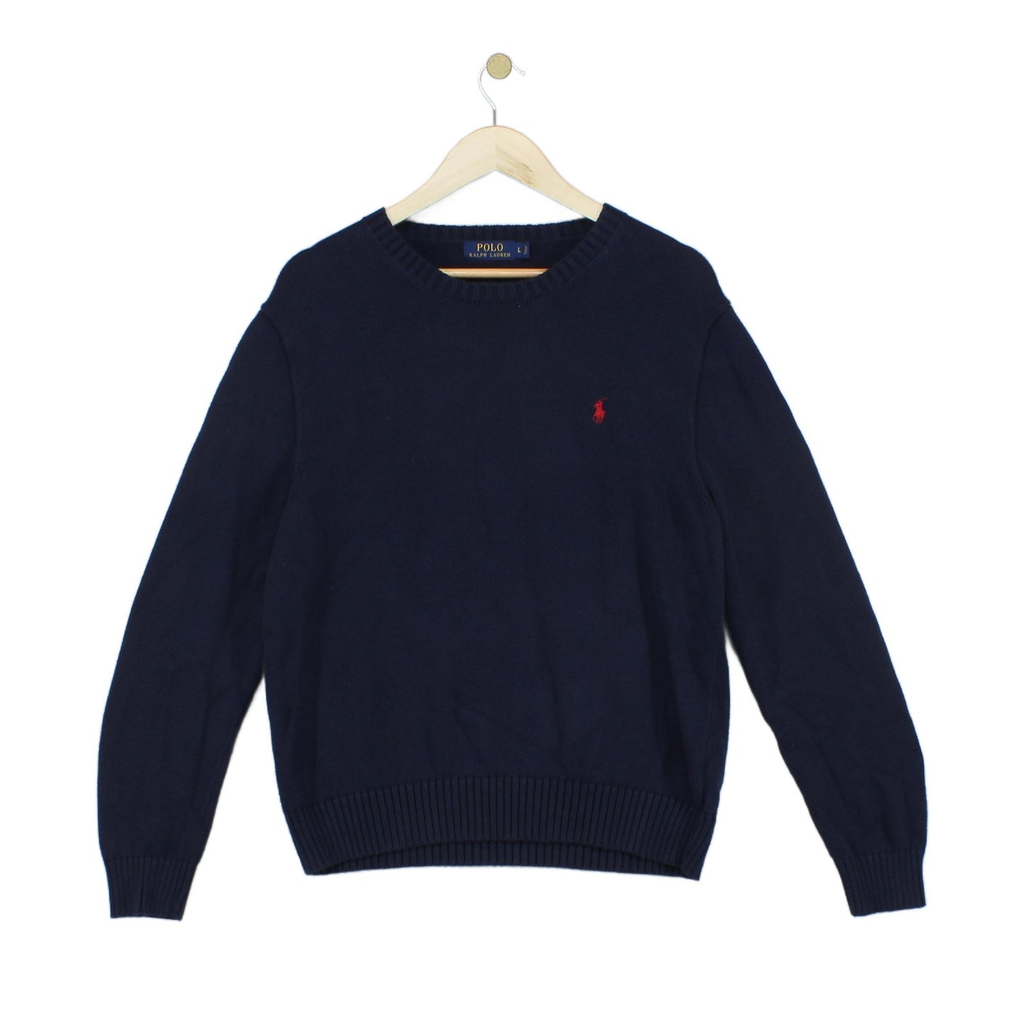 Mens Jumper Knit Embroidered Long Sleeve