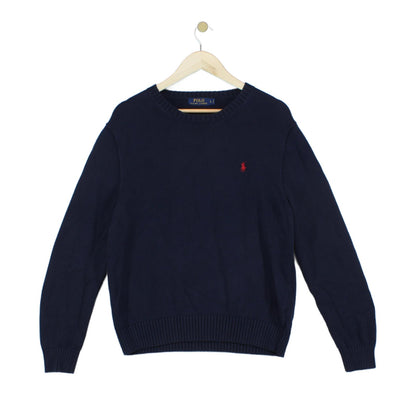 Mens Jumper Knit Embroidered Long Sleeve
