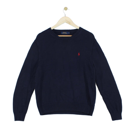 Mens Jumper Knit Embroidered Long Sleeve