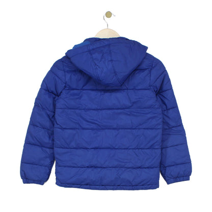 Boys Quilted Jacket Hooded Full Zip Outdoor