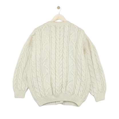 Womens Cable Knit Cardigan Oversized Fit