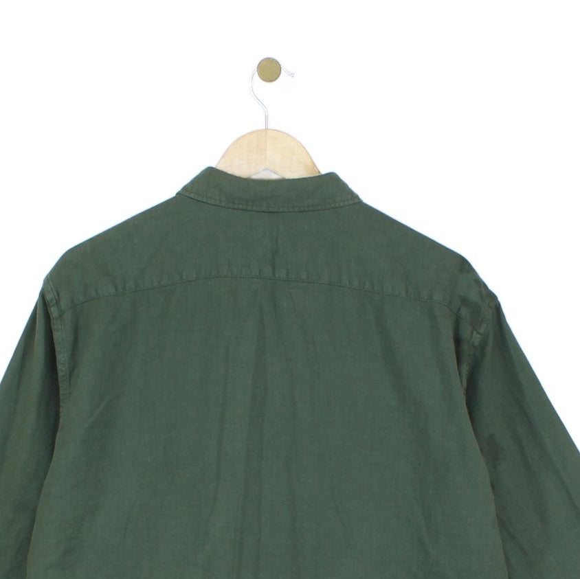 Mens Shirt Button Up Long Sleeve Relaxed Fit