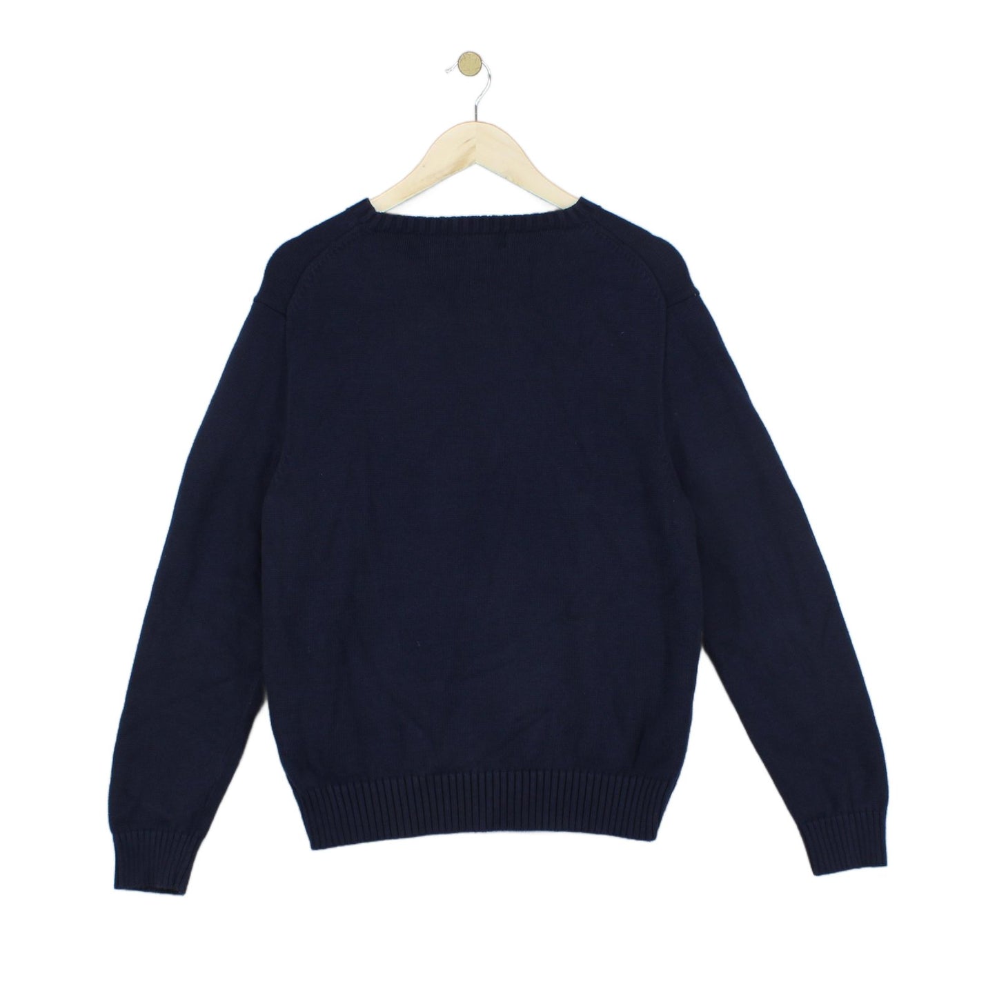 Mens Jumper Knit Embroidered Long Sleeve