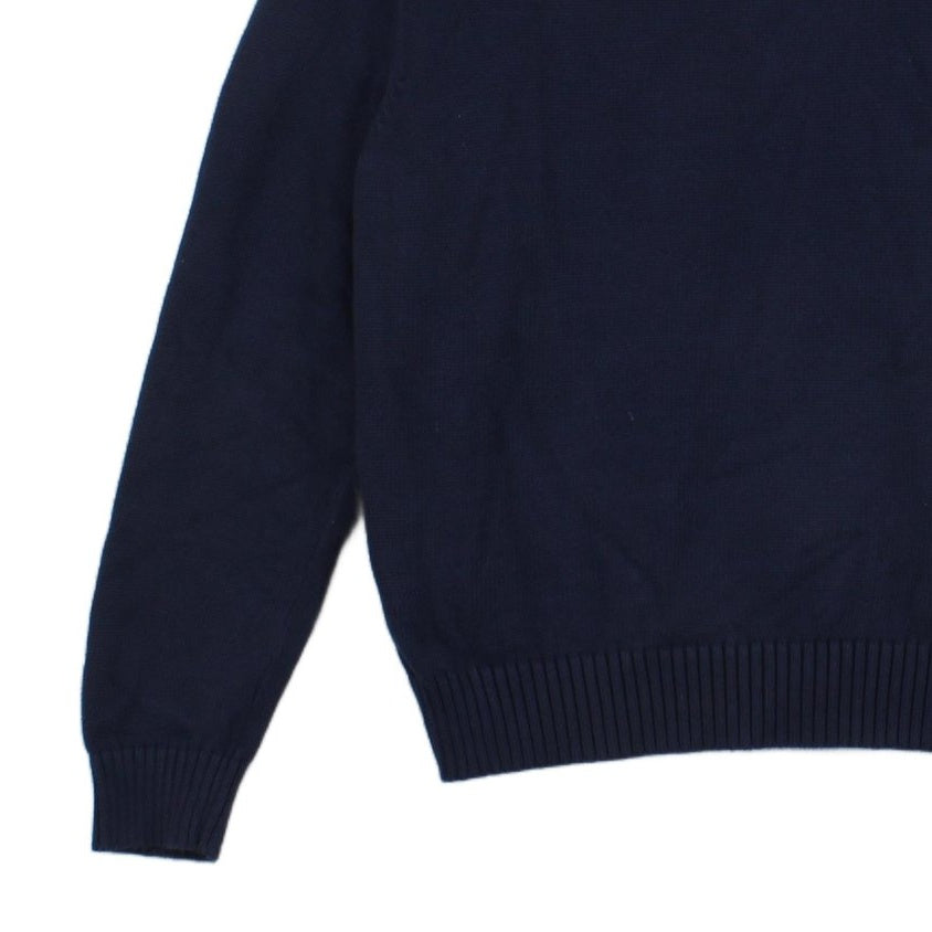 Mens Jumper Knit Embroidered Long Sleeve