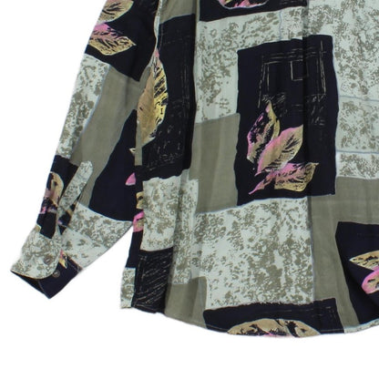 Mens Patterned Shirt Long Sleeve Viscose Relaxed