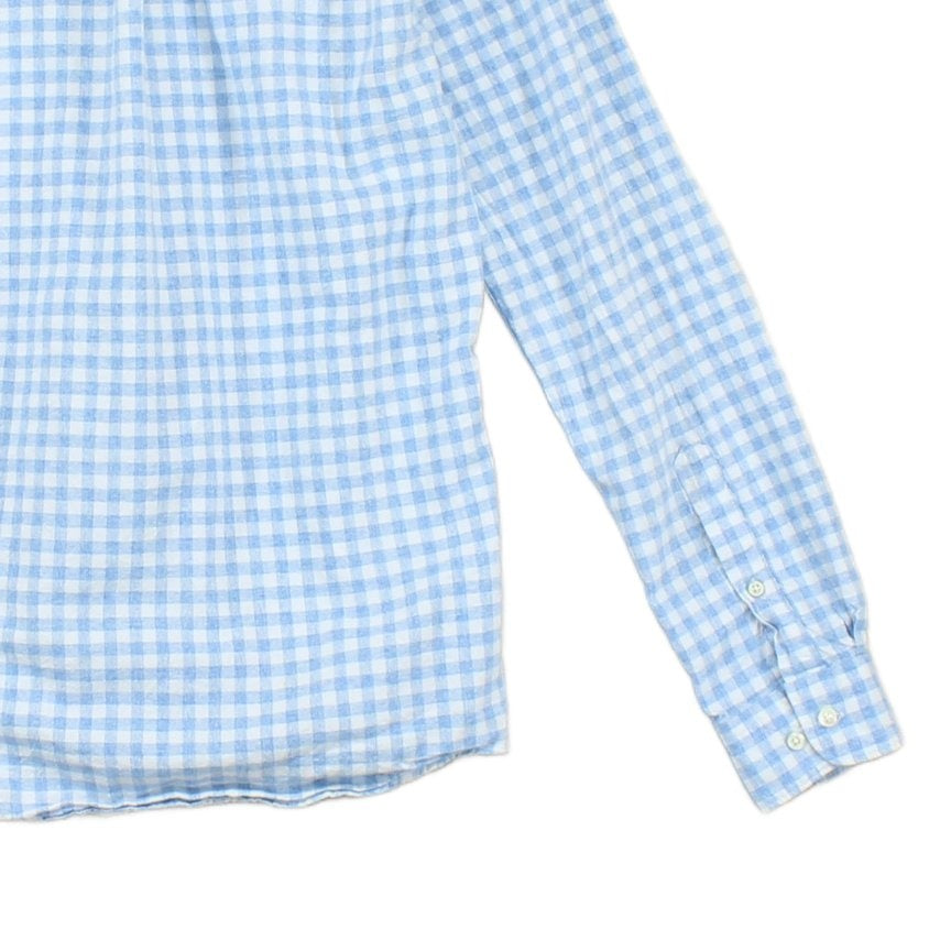 Mens Shirt Tailored Fit Long Sleeve Check