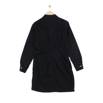 Womens Denim Dress Shirt Button Down Long Sleeve