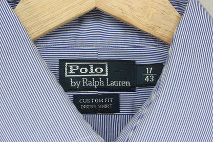 Mens Striped Shirt Custom Fit Long Sleeve