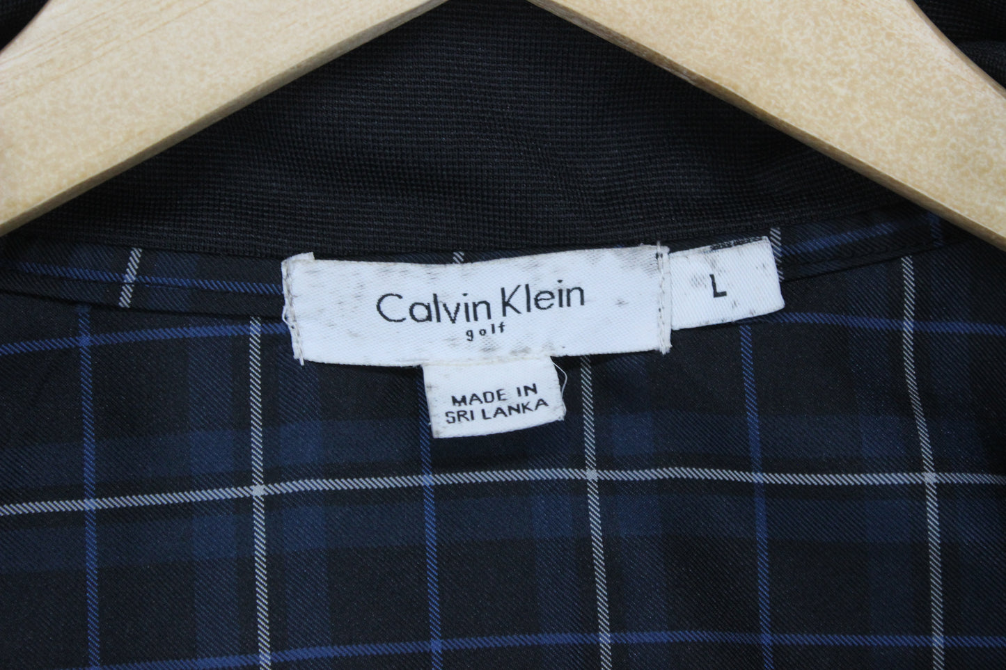 Mens Golf 1/4 Zip Jacket Plaid Lightweight