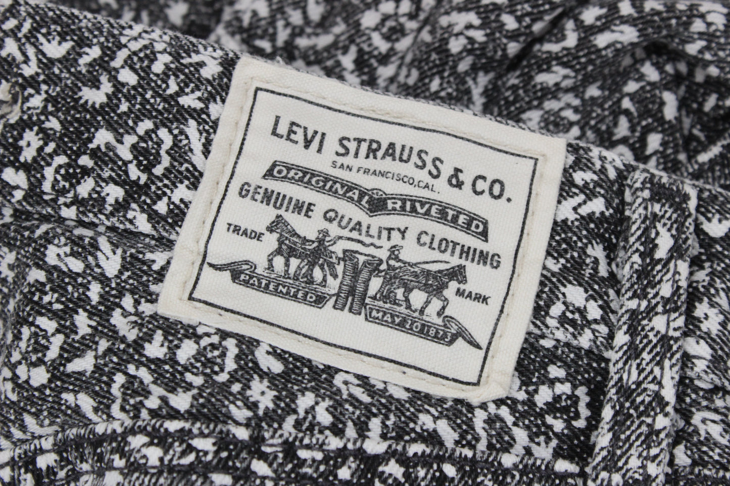 Womens Baggy Dad Jeans Patterned Printed