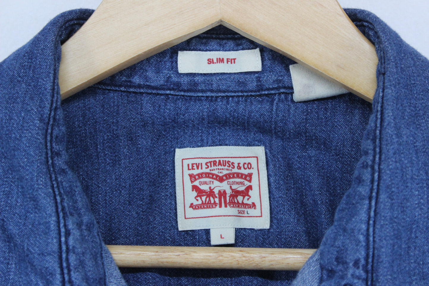 Mens Denim Shirt Slim Fit Western Long Sleeve
