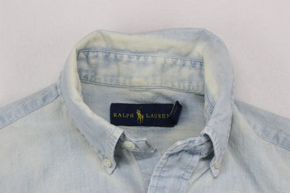 Mens Chambray Shirt Button Up Classic