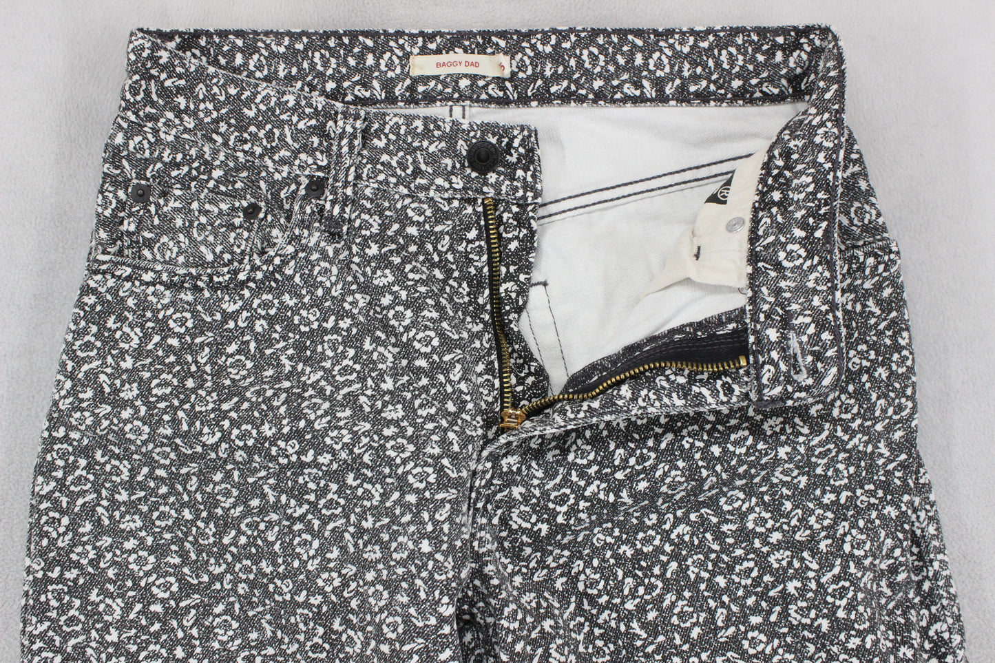Womens Baggy Dad Jeans Patterned Printed