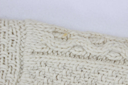 Womens Aran Knit Cardigan Cable Knit Button Up