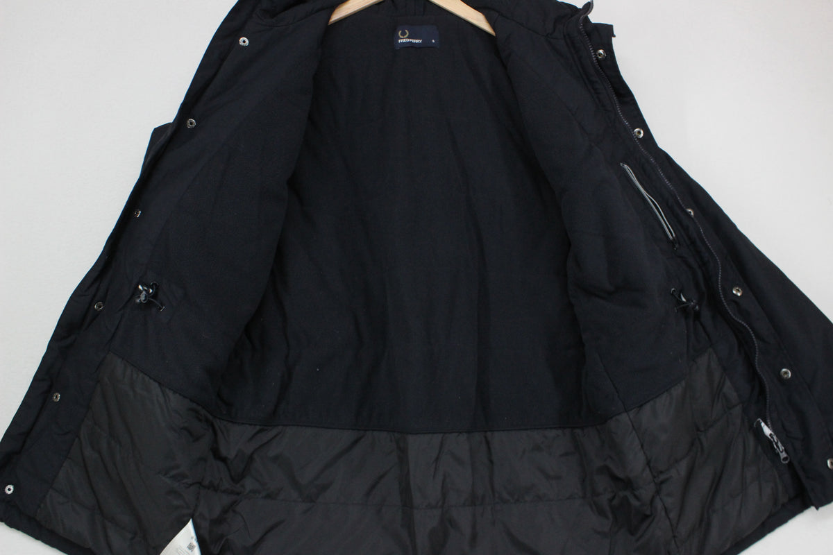 Mens Parka Coat Hooded Full Zip Winter