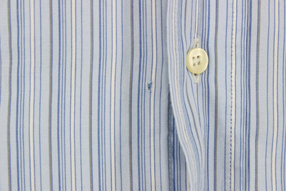 Mens Striped Shirt Short Sleeve Button Up