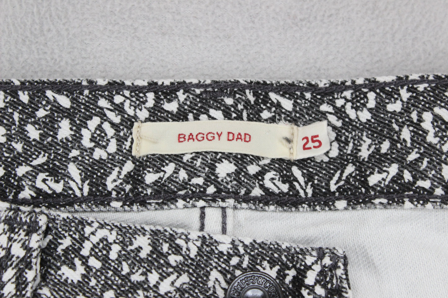 Womens Baggy Dad Jeans Patterned Printed