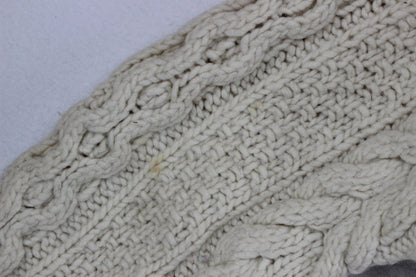 Womens Aran Knit Cardigan Cable Knit Button Up