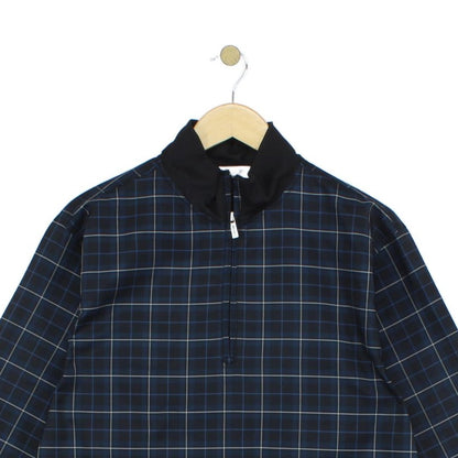 Mens Golf 1/4 Zip Jacket Plaid Lightweight