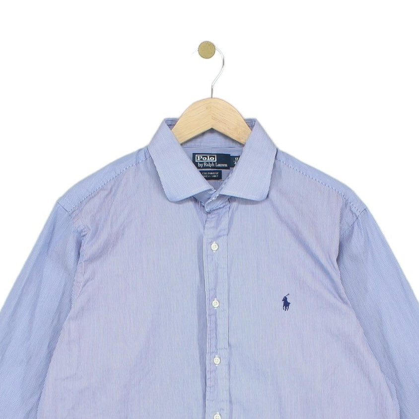 Mens Striped Shirt Custom Fit Long Sleeve