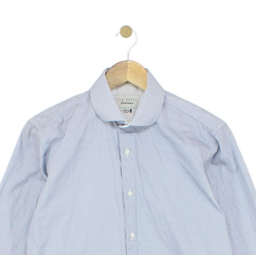 Mens Patterned Shirt Long Sleeve Formal